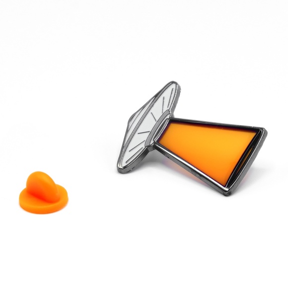 UFO Lapel Pin - Orange - Picture 3 of 4